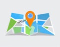 Mark On Map. Simple Flat Icon. Vector Illustrated Sign. Pin Symbol Royalty Free Stock Photo