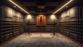 Professional recording studio with soundproof acoustic foam walls and microphone. Music production and podcasting backgr Royalty Free Stock Photo