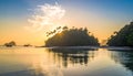 Hazy island morning Royalty Free Stock Photo