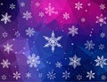 Dark blue, Pink vector christmas polygon background. Low poly Illustration consisting Royalty Free Stock Photo