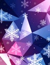 Dark blue, Pink vector christmas polygon background. Low poly Illustration consisting Royalty Free Stock Photo