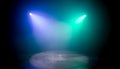 Colorful Spotlights on an Empty Stage Royalty Free Stock Photo