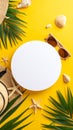 Immerse yourself in the essence of a summer getaway with this stunning top view flat lay Royalty Free Stock Photo