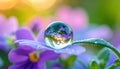 Macro World in a Droplet Royalty Free Stock Photo