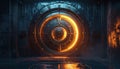 Sci-fi portal with glowing core Royalty Free Stock Photo