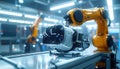 Robotics and VR Integration in Manufacturing Royalty Free Stock Photo