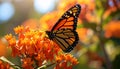 Monarch Butterfly on Orange Flowers Royalty Free Stock Photo