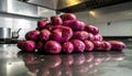 Pile of Vibrant Purple Potatoes Royalty Free Stock Photo