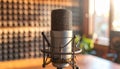 Professional Microphone in Recording Studio Royalty Free Stock Photo