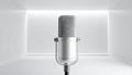 Retro Microphone in a White Studio Royalty Free Stock Photo