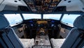 Inside a Modern Aircraft Cockpit Royalty Free Stock Photo