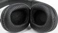 Close-up of Black Over-Ear Headphones Royalty Free Stock Photo