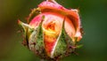 Rose Bud with Thorns Royalty Free Stock Photo