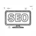 SEO icon vector illustration Royalty Free Stock Photo