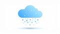 Blue Cloud with Rain Icon Royalty Free Stock Photo