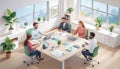 Creative Team Meeting in Modern Office Royalty Free Stock Photo