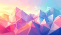 Abstract low poly background, geometry triangle, mosaic pastel color background Royalty Free Stock Photo