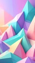 Abstract low poly background, geometry triangle, mosaic pastel color background Royalty Free Stock Photo