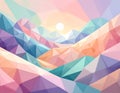Abstract low poly background, geometry triangle, mosaic pastel color background Royalty Free Stock Photo