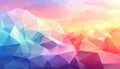Abstract low poly background, geometry triangle, mosaic pastel color background Royalty Free Stock Photo