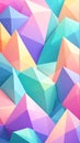 Abstract low poly background, geometry triangle, mosaic pastel color background Royalty Free Stock Photo