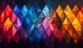 Dark background with colorful rhombus Royalty Free Stock Photo