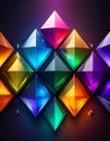 Dark background with colorful rhombus Royalty Free Stock Photo