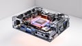 Internal View of a High-Performance Gaming Computer with Advanced Cooling System Royalty Free Stock Photo