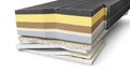 Cross-Section of Multi-Layer Foam Mattress for Comfort and Support Royalty Free Stock Photo