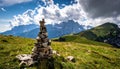 The cairn of the mountain Saksa Royalty Free Stock Photo