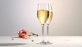 Glass of sparkling shampagne wine Royalty Free Stock Photo