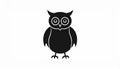 Owl vector icon.Black vector icon isolated on white background owl. Royalty Free Stock Photo