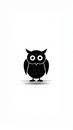 Owl vector icon.Black vector icon isolated on white background owl. Royalty Free Stock Photo