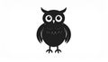 Owl vector icon.Black vector icon isolated on white background owl. Royalty Free Stock Photo
