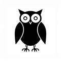 Owl vector icon.Black vector icon isolated on white background owl. Royalty Free Stock Photo