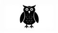 Owl vector icon.Black vector icon isolated on white background owl. Royalty Free Stock Photo