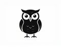 Owl vector icon.Black vector icon isolated on white background owl. Royalty Free Stock Photo