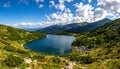 Lake in the mountains. Summer Royalty Free Stock Photo