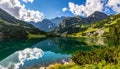 Lake in the mountains. Summer Royalty Free Stock Photo