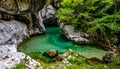 Papingo Rock Pools, also called ovires, natural green water pools located Royalty Free Stock Photo