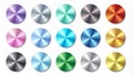 Vibrant Metallic Radial Gradient Buttons Collection Royalty Free Stock Photo