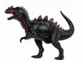 A Toy Dinosaur with a Black Skin Tone and a Spiky Back Royalty Free Stock Photo