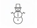 icon about snowman Royalty Free Stock Photo