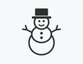 icon about snowman Royalty Free Stock Photo
