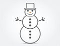 icon about snowman Royalty Free Stock Photo