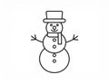 icon about snowman Royalty Free Stock Photo