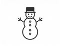 icon about snowman Royalty Free Stock Photo