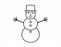 icon about snowman Royalty Free Stock Photo