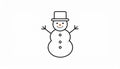 icon about snowman Royalty Free Stock Photo
