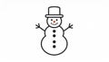 icon about snowman Royalty Free Stock Photo